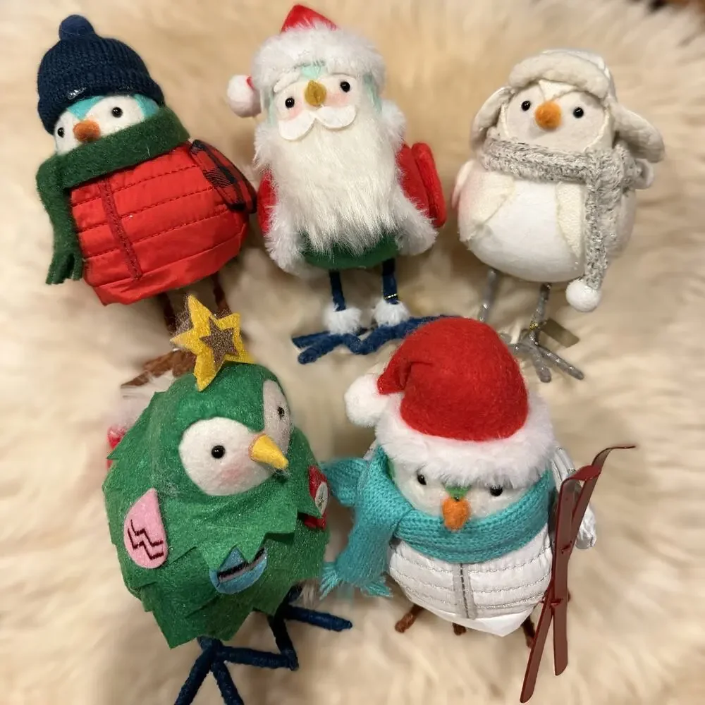 Target Wondershop 2020 Christmas Fabric Birds Lot of 5